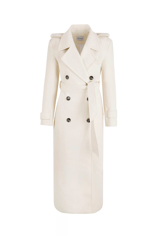 Athena Coat in White