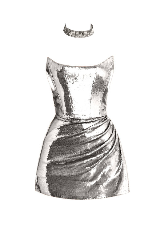 if looks could kill silver dress
